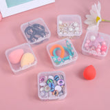 Clear Plastic Containers Storage Box with Hinged Lid for Items Crafts Jewelry