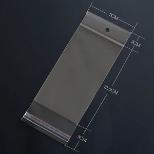 Clear Cellophane Bags for Jewelry Self Sealing Adhesive