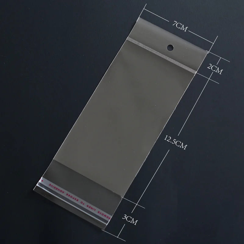 Clear Cellophane Bags for Jewelry Self Sealing Adhesive