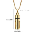 Clear Tube Perfume Bottle Necklace Diffuser Pendant