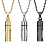 Clear Tube Perfume Bottle Necklace Diffuser Pendant