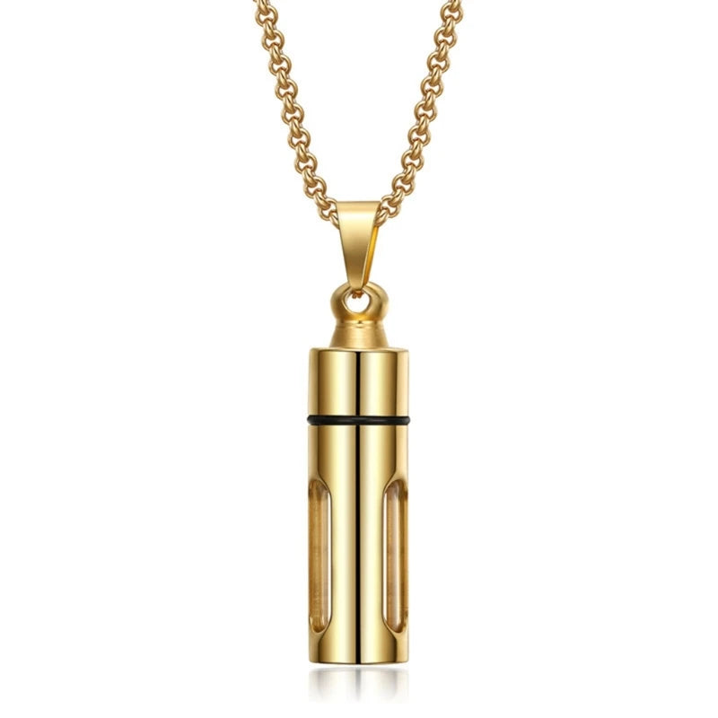Clear Tube Perfume Bottle Necklace Diffuser Necklace Pendant Perfume Necklace