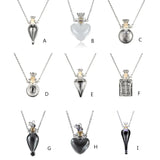 Water Drop Perfume Bottle Necklace for Women