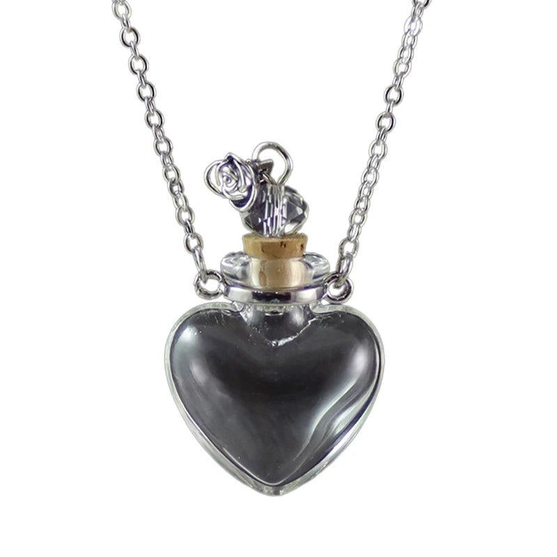 Water Drop Perfume Bottle Necklace for Women
