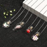 Water Drop Perfume Bottle Necklace for Women
