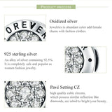 Clear Zircon Forever Family Round Charm for Woman