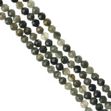 Green Hair Stone Loose Beads 3mm-2mm Clear Gray Blend 50g Bag