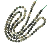 Green Hair Stone Loose Beads 3mm-2mm Clear Gray Blend 50g Bag