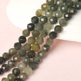 Green Hair Stone Loose Beads 3mm-2mm Clear Gray Blend 50g Bag