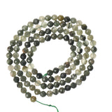 Green Hair Stone Loose Beads 3mm-2mm Clear Gray Blend 50g Bag