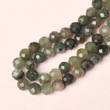 Green Hair Stone Loose Beads 3mm-2mm Clear Gray Blend 50g Bag
