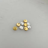 50pcs 6mm Disc Logo Tag Stainless Steel Beads
