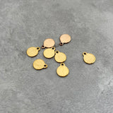 50pcs 8mm Matte Disc Logo Tag Stainless Steel Engravable Round Tag