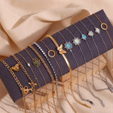 Butterfly Zircon Heart Steel Bracelet