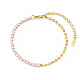 Butterfly Zircon Heart Steel Bracelet