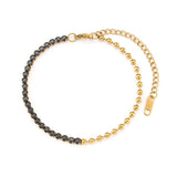 Zircon Flower Snake Enamel Stainless Steel Bracelet