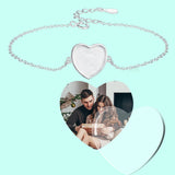 925 Sterling Silver Cat Heart Bracelet Women's Chain Birthday Gift
