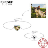 925 Sterling Silver Cat Heart Bracelet Women's Chain Birthday Gift