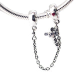 Sterling Silver Climbing Mouse Safety Chain for Bracelets