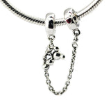 Sterling Silver Climbing Mouse Safety Chain for Bracelets