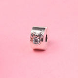 925 Sterling Silver Mickey Minnie Clip Charm Bead Moments Bracelet DIY Gift