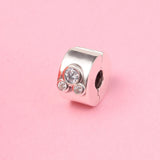 925 Sterling Silver Mickey Minnie Clip Charm Bead Moments Bracelet DIY Gift