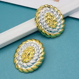 African Dubai Wheatear Clip Earring 24K Silver Plated Copper Jewelry
