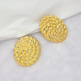 African Dubai Wheatear Clip Earring 24K Silver Plated Copper Jewelry