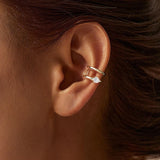 Sterling Silver D Moissanite Ear Clips Earrings