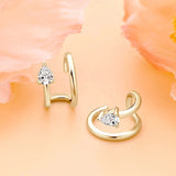 Sterling Silver D Moissanite Ear Clips Earrings