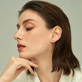 Sterling Silver D Moissanite Ear Clips Earrings