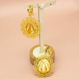 Floral Shell Pattern Drop Earrings for Women