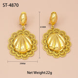 Floral Shell Pattern Drop Earrings for Women