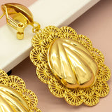 Floral Shell Pattern Drop Earrings for Women