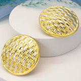 Double Plated Stud Earrings for Women