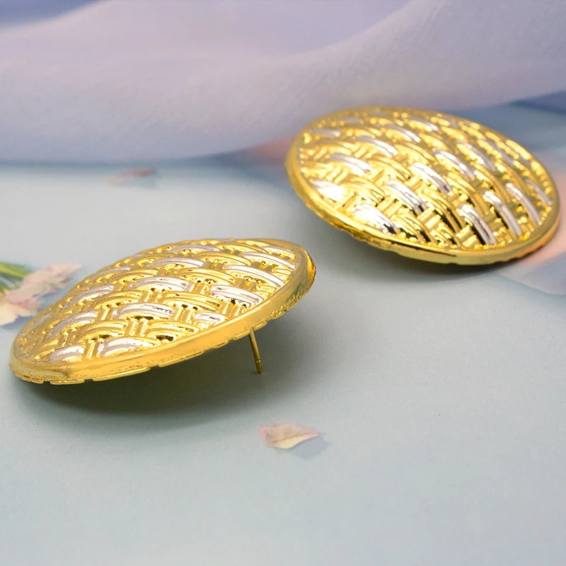 Double Plated Stud Earrings for Women