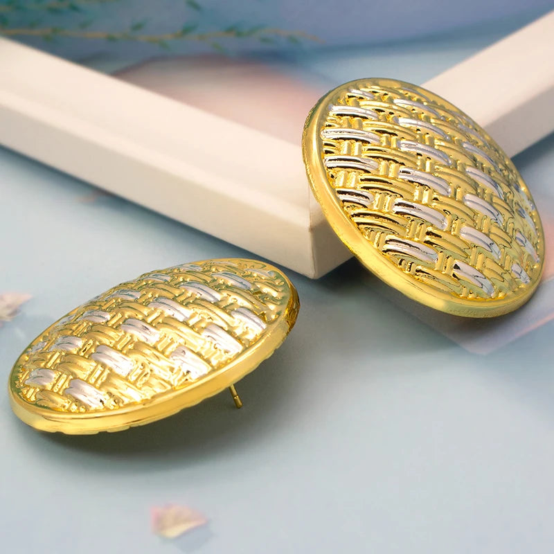 Double Plated Stud Earrings for Women