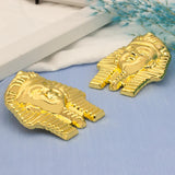 24K Dubai Pharaoh Pattern Stud Earrings for Party