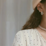 925 Wheat Earless Hole Ear Clip Vintage Fine Jewelry
