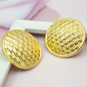 Round Shaped Clip Earrings for Women - Modern Stud Earrings for Halloween Xmas