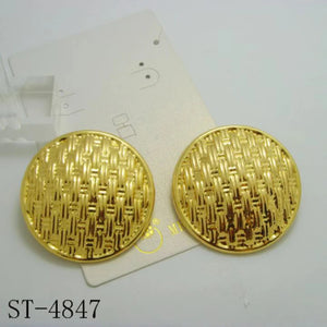 Round Shaped Clip Earrings for Women - Modern Stud Earrings for Halloween Xmas