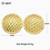 Round Shaped Clip Earrings for Women - Modern Stud Earrings for Halloween Xmas