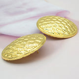 Round Shaped Clip Earrings for Women - Modern Stud Earrings for Halloween Xmas