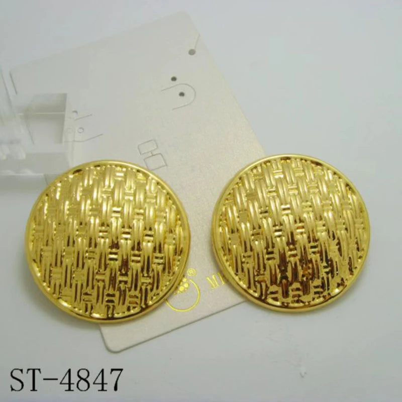 Round Shaped Clip Earrings for Women - Modern Stud Earrings for Halloween Xmas