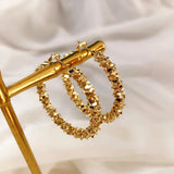 Hyperbole Big Circle Earrings S925 Needles Clip On Earrings