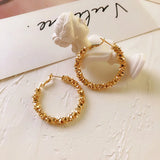 Hyperbole Big Circle Earrings S925 Needles Clip On Earrings