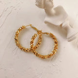 Hyperbole Big Circle Earrings S925 Needles Clip On Earrings