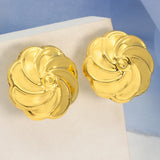Windmill Stud Earrings 24K Plated Copper Bridal Jewelry Gift