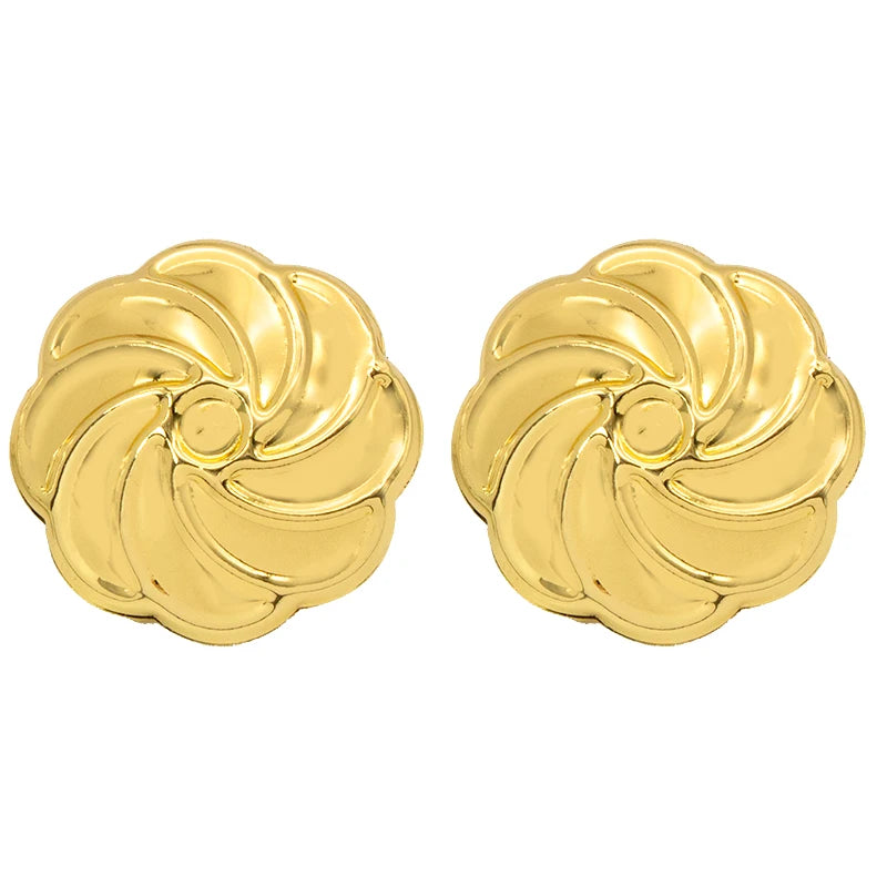 Windmill Stud Earrings 24K Plated Copper Bridal Jewelry Gift