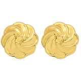 Windmill Stud Earrings 24K Plated Copper Bridal Jewelry Gift